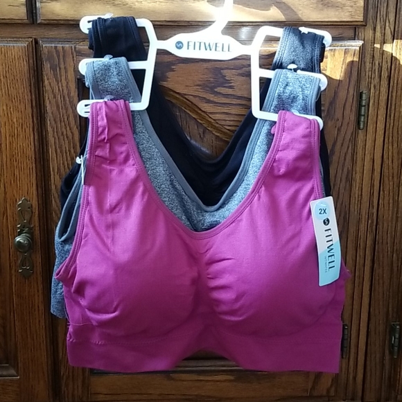 NWT FITWELL 3 PIECE COMFORT BRA SET - Picture 1 of 9